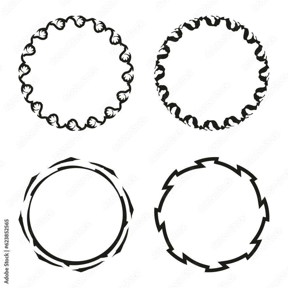 Set of Circle, Decorative Graphic Design Elements. Set of Circle, Decorative Graphic Design Elements.