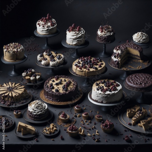 various cakes (ID: 623856532)