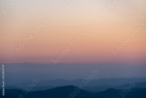 Sunset sky in mountains