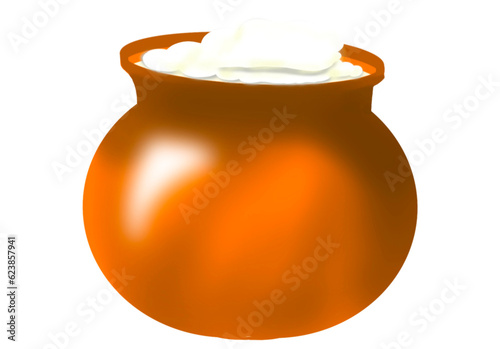 Billede på lærred Curd Pot illustration janmashtami
