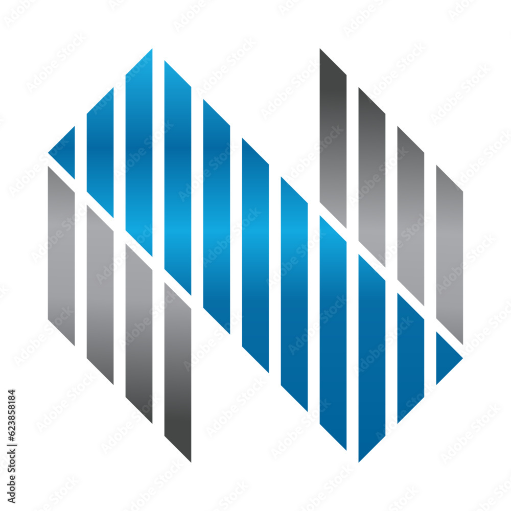 N letter lines logo icon template N letter lines logo icon template