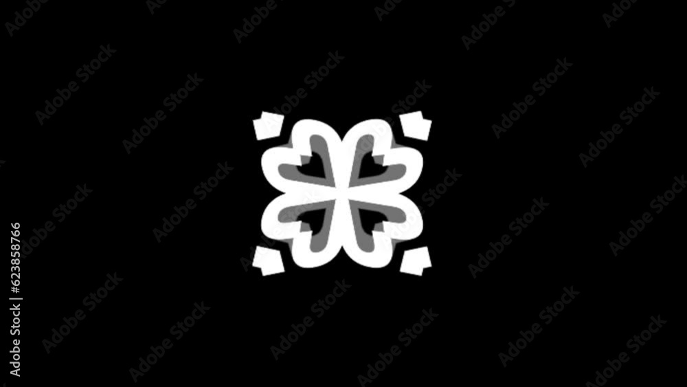 Floral motion graphics on black background Floral motion graphics on black background