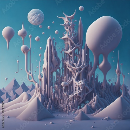 surreal and ethereal 3D abstract art (ID: 623859951)