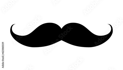 Fotografia Mustache illustration, icon. Vector moustache.