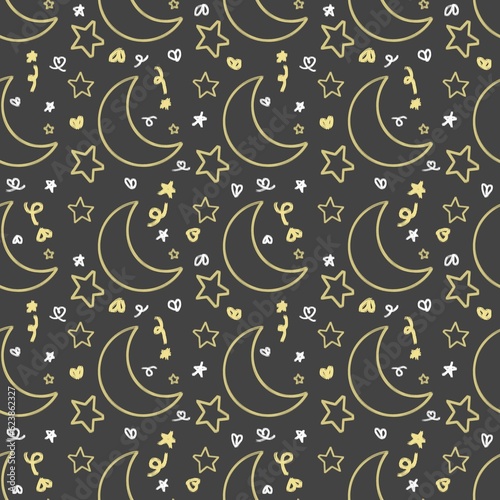 Seamless half moon pattern