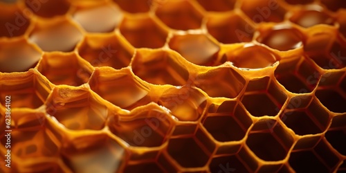 AI Generated. AI Generative. Hexagon honeycomb texture background nature manvas mockup design wax decoration. Graphic Art