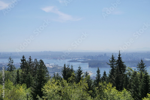 Beautiful view of Vancouver from the Cypress Mountain lookout in West Vancouver, British Columbia, Canada