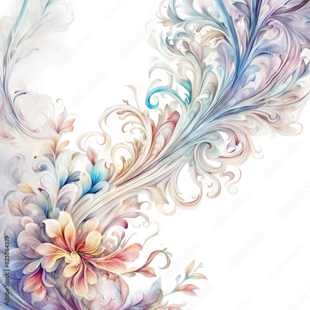 Fantasy-style floral ornament. Fantasy-style floral ornament.
