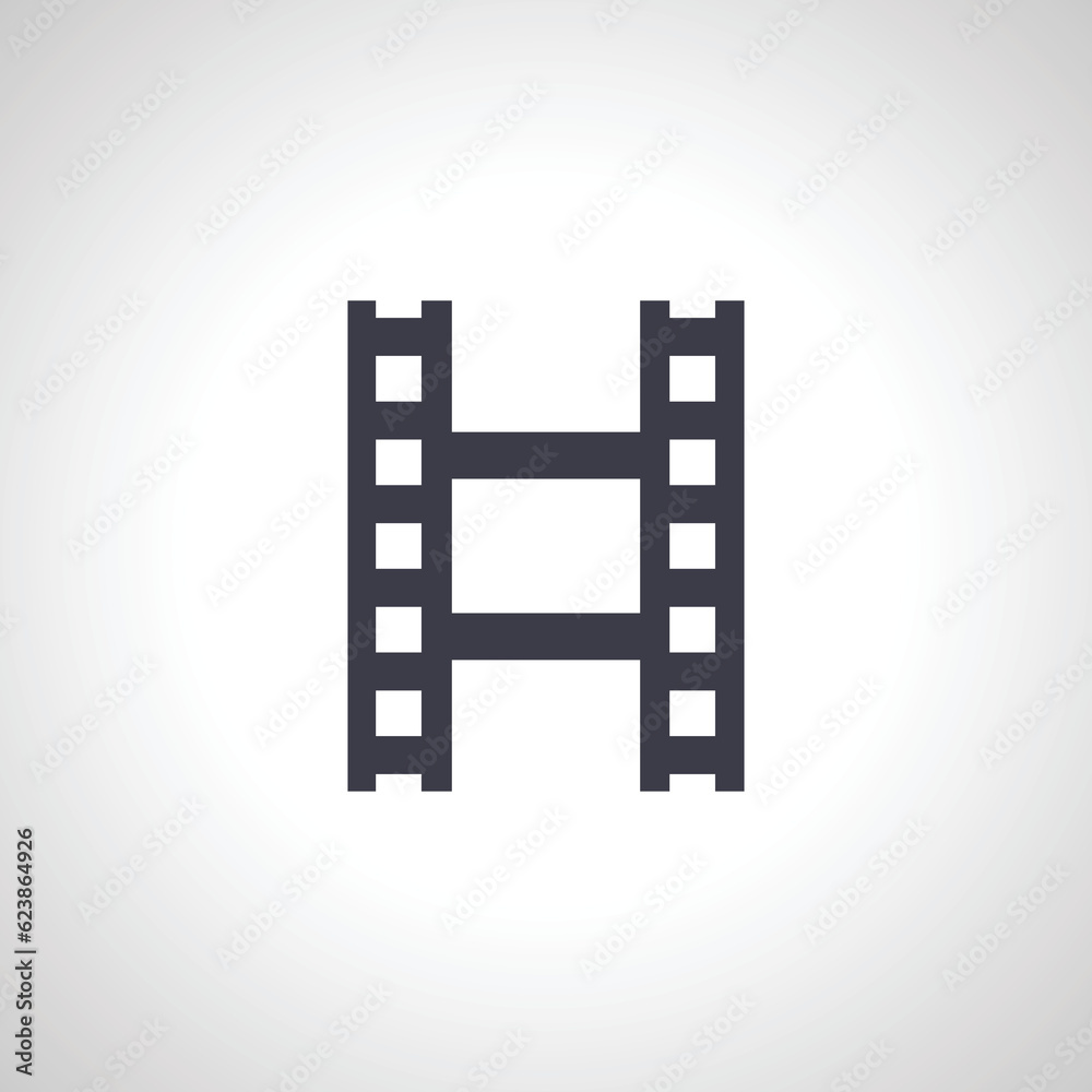 Photo video film frame tape icon. Photo video film frame tape icon.