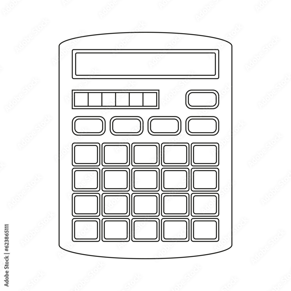 Calculator icon on a white background. Calculator icon on a white background.