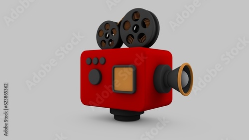 3D illustration of Video camera