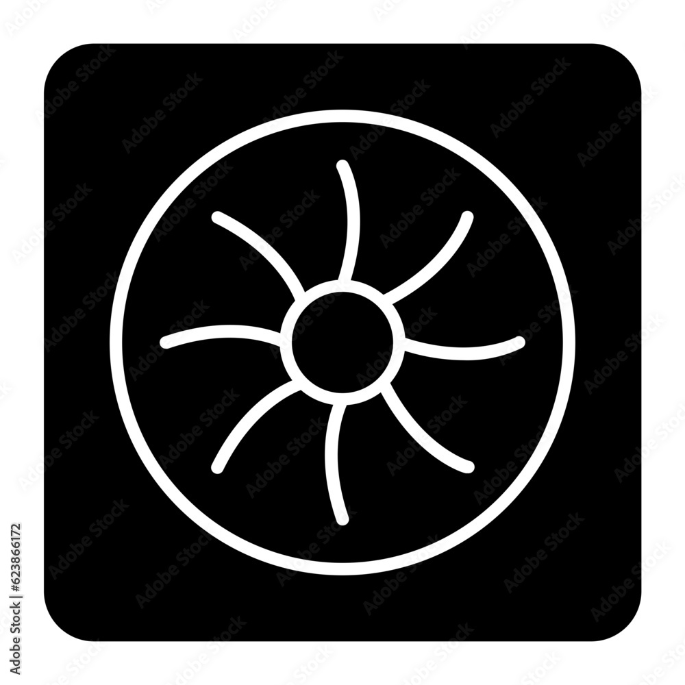 Computer Fan Glyph Icon Computer Fan Glyph Icon