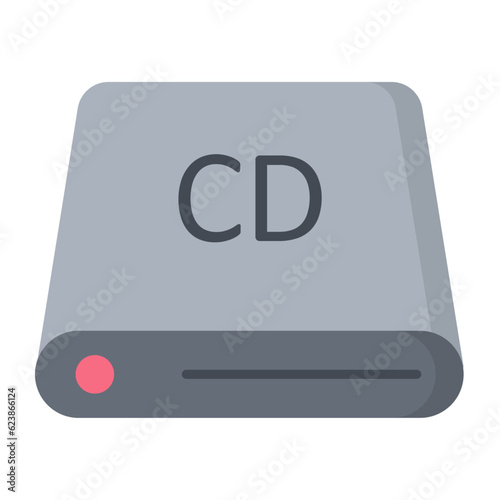 CD Rom Flat Icon