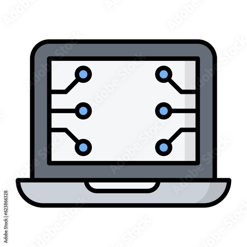 Laptop Line Color Icon