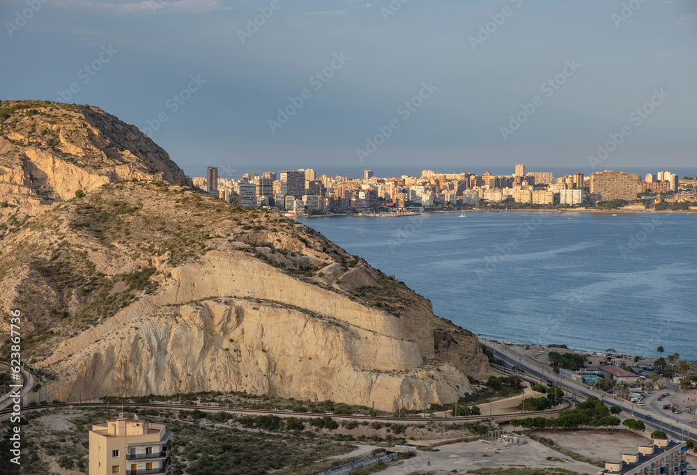Panoramic view of Alicante, Costa Blanca Spain 