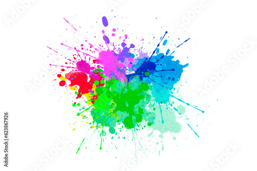 Multicolor splash watercolo...