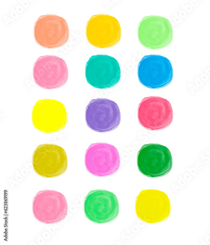 Rainbow watercolor brush st...