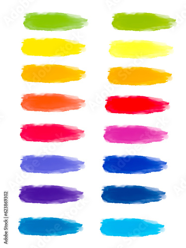 Rainbow watercolor brush st...