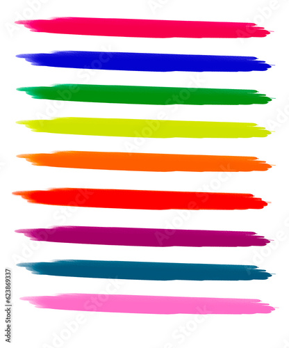 Rainbow watercolor brush st...