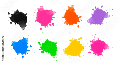 Rainbow watercolor brush st...
