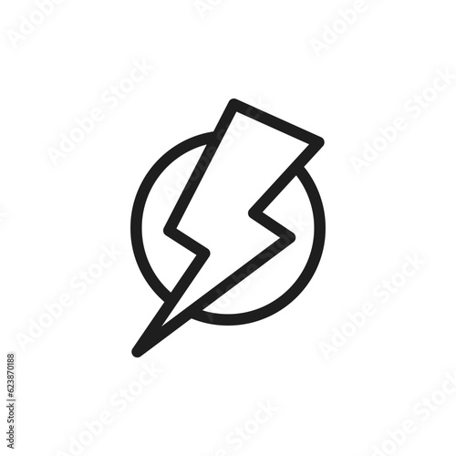 lightning icon vector logo template
