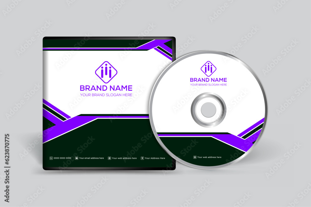 Clean and pink color CD cover template