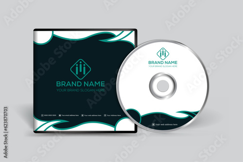 Abstract black color CD cover design