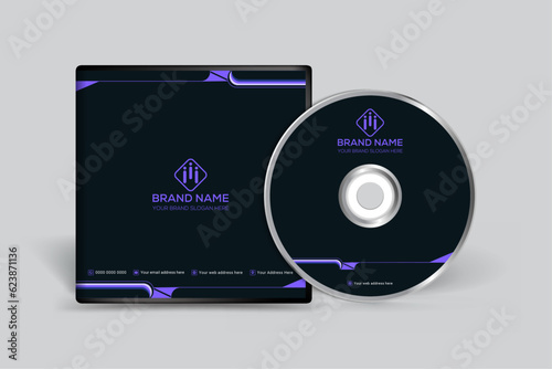 Corporate black color CD cover design
