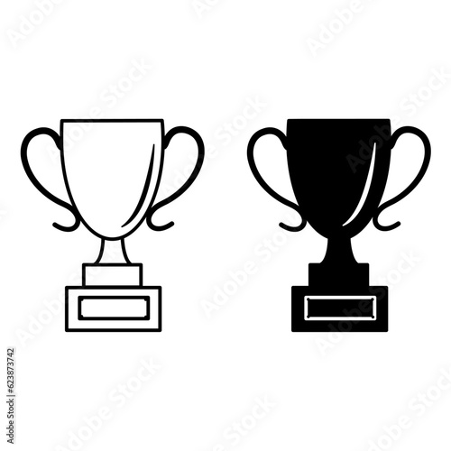 School cup icons.The concept of Successful Learning, High School, Academic Education. Vector illustration