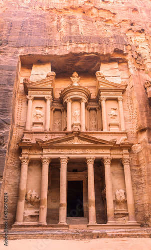 The temple of Al Khazneh in the capital of the Nabataean Kingdom, Petra, Jordan
