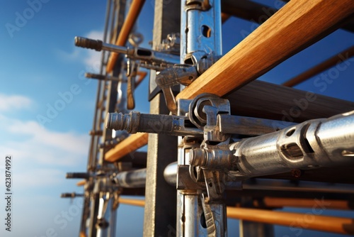 Scaffolding pole and clips © AI BLONDY