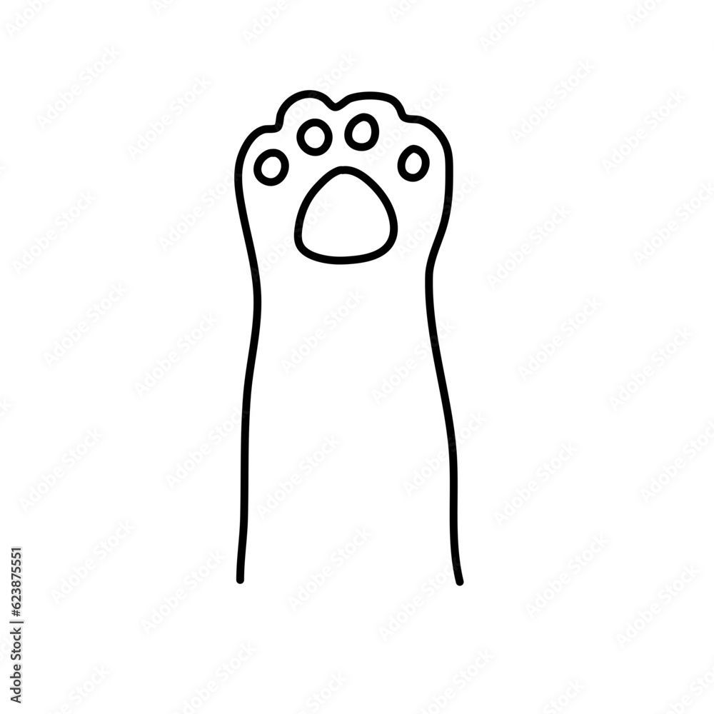 Cat paw. dog paw. cat breed vector doodle illustration Cat paw. dog paw. cat breed vector doodle illustration