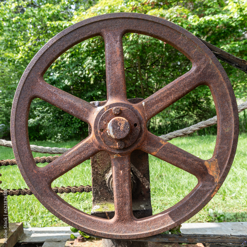 Old rusty wheel