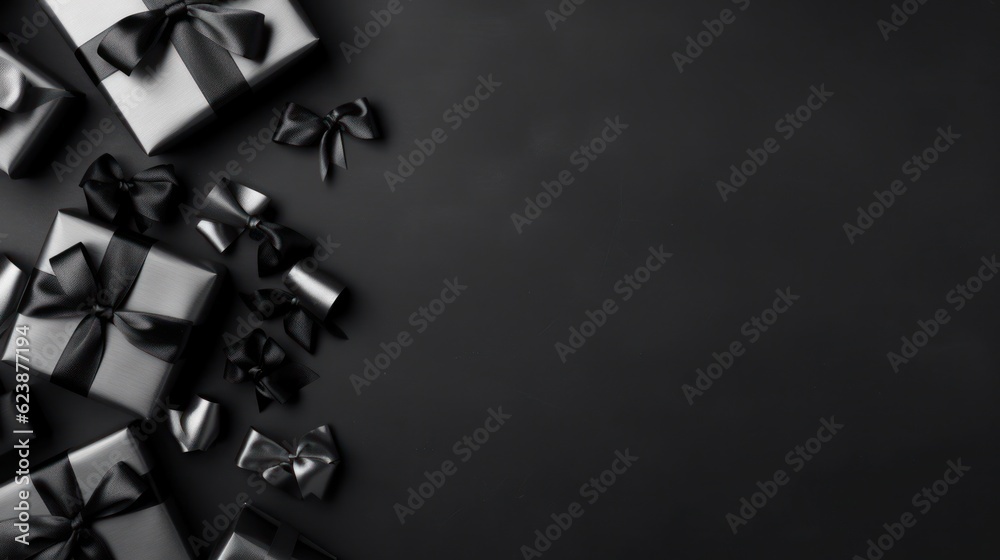 Fototapeta premium Black Friday, background, sale, banner. Generative AI