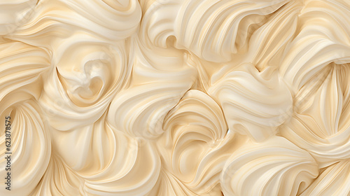 Creative sweet cream banner, crumble mixture waves swirl photo