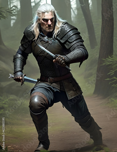 Geralt among the woods photo