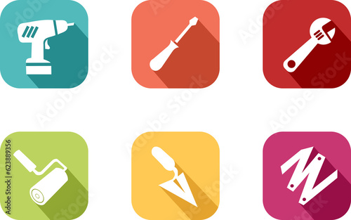 Coloured DIY icon on a transparent background in PNG format
