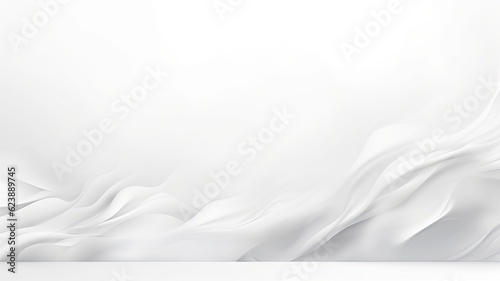 White wave background. Web banner with copy space. Generative AI