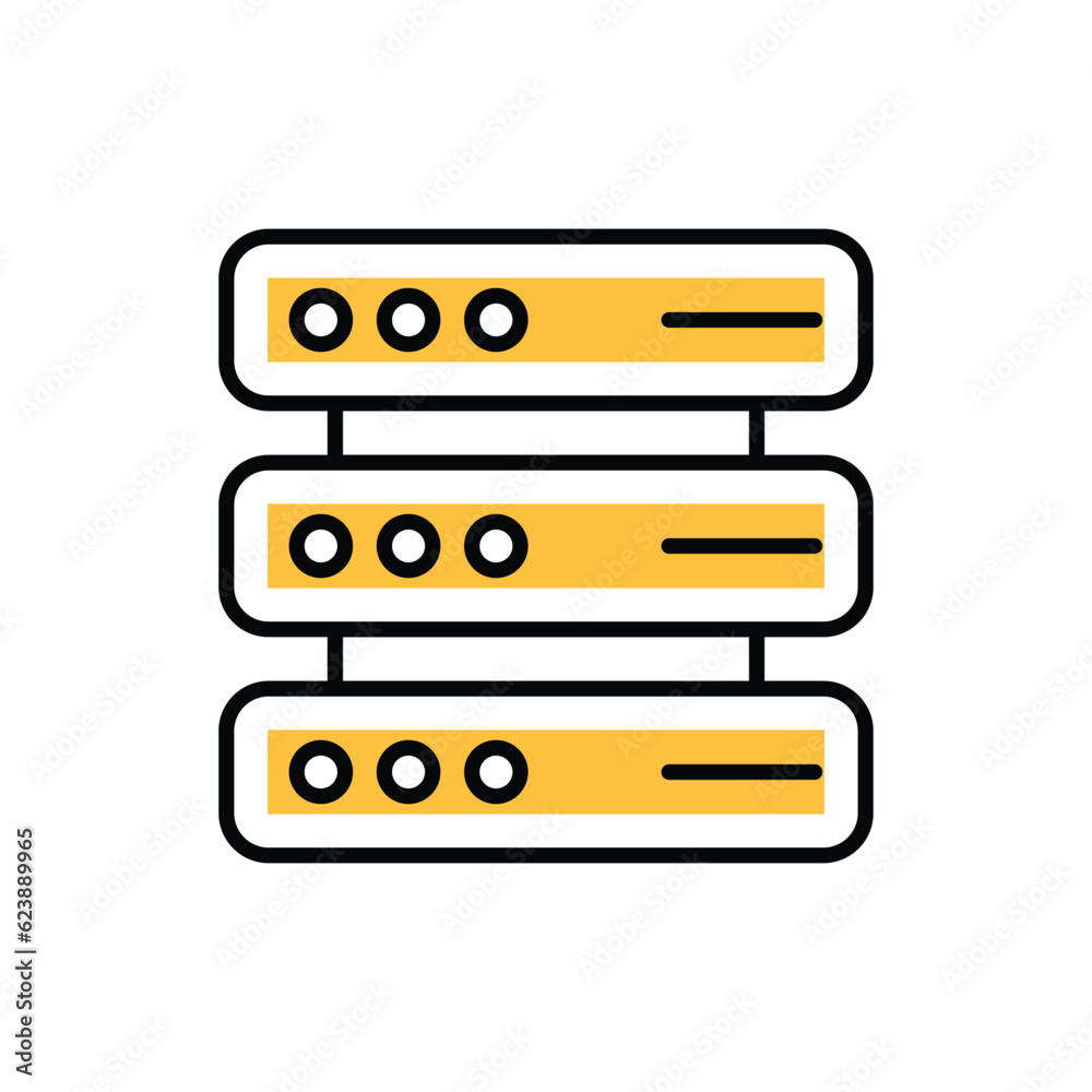 Server icon vector stock illustration. Server icon vector stock illustration.