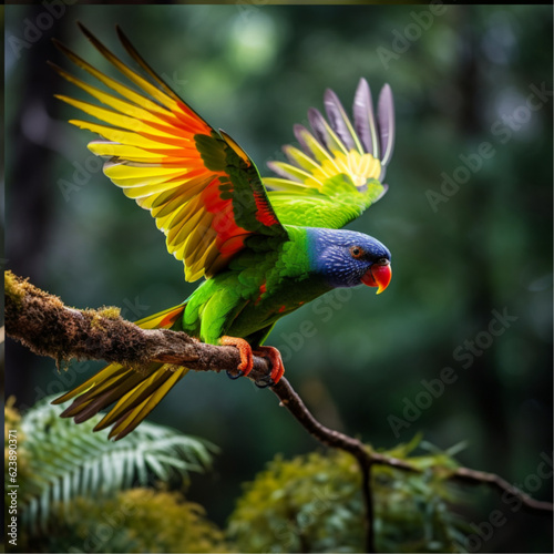 rainbow lorikeet parrot photo