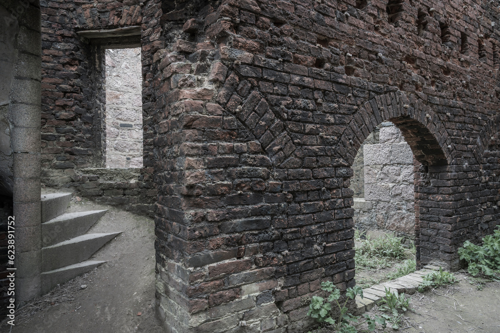 Obraz premium Scotland, barracks, Peterhead, history, historic, old, Port erroll, castle, highlands, scottish, building, tourism, fortress, sky, abberdeenshire, ruins, north sea, highland, Britain, architecture, an
