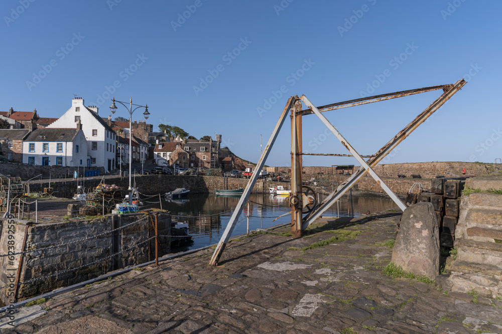 Scenic view of Crail harbor.