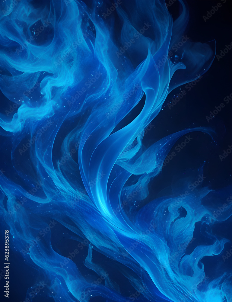 Fototapeta premium Abstract Background with Mesmerizing Blue Flames