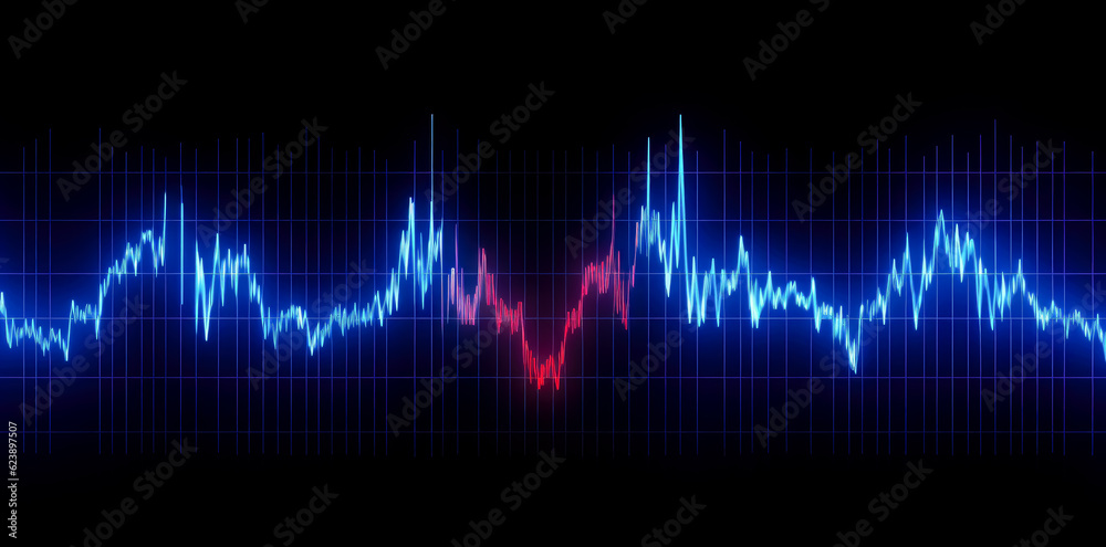 Ecg (heart rate) blue wave on a dark blue background. Ecg (heart rate) blue wave on a dark blue background.