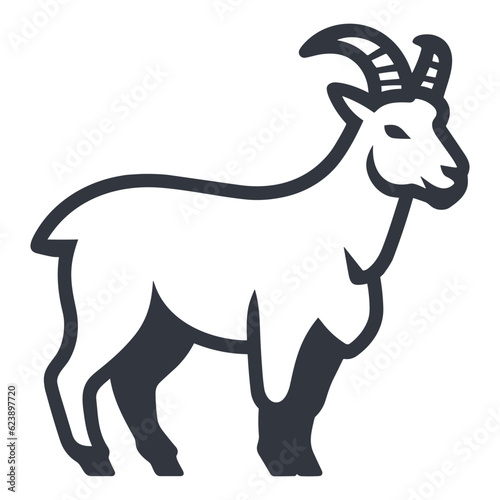 Mountain goat simple logo vector isolated