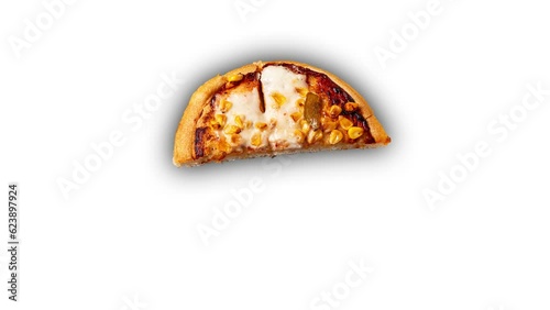 Hot Sweet Corn Pizza Slice Disappears - Stop Motion Animation