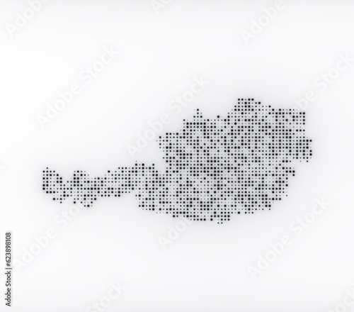 Map of Austria on a white background