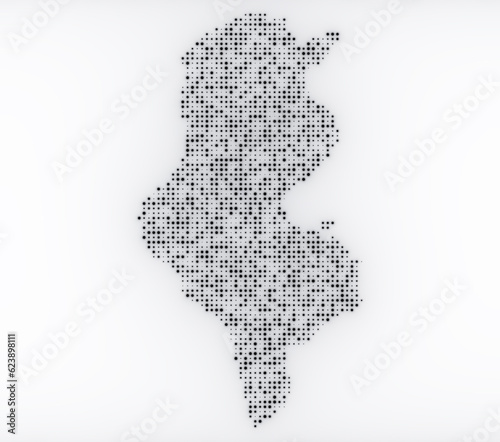 Map of Tunisia on a white background