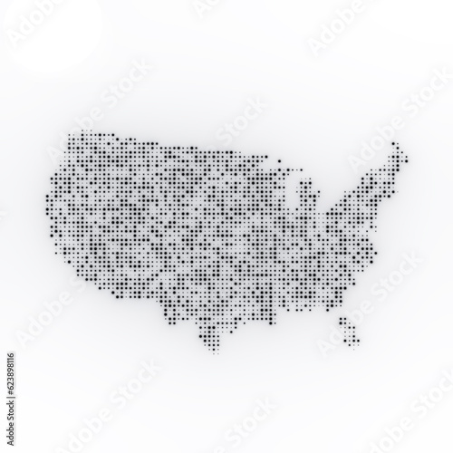 Map of America on a white background
