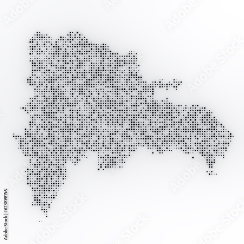 Map of Dominican Republic on a white background